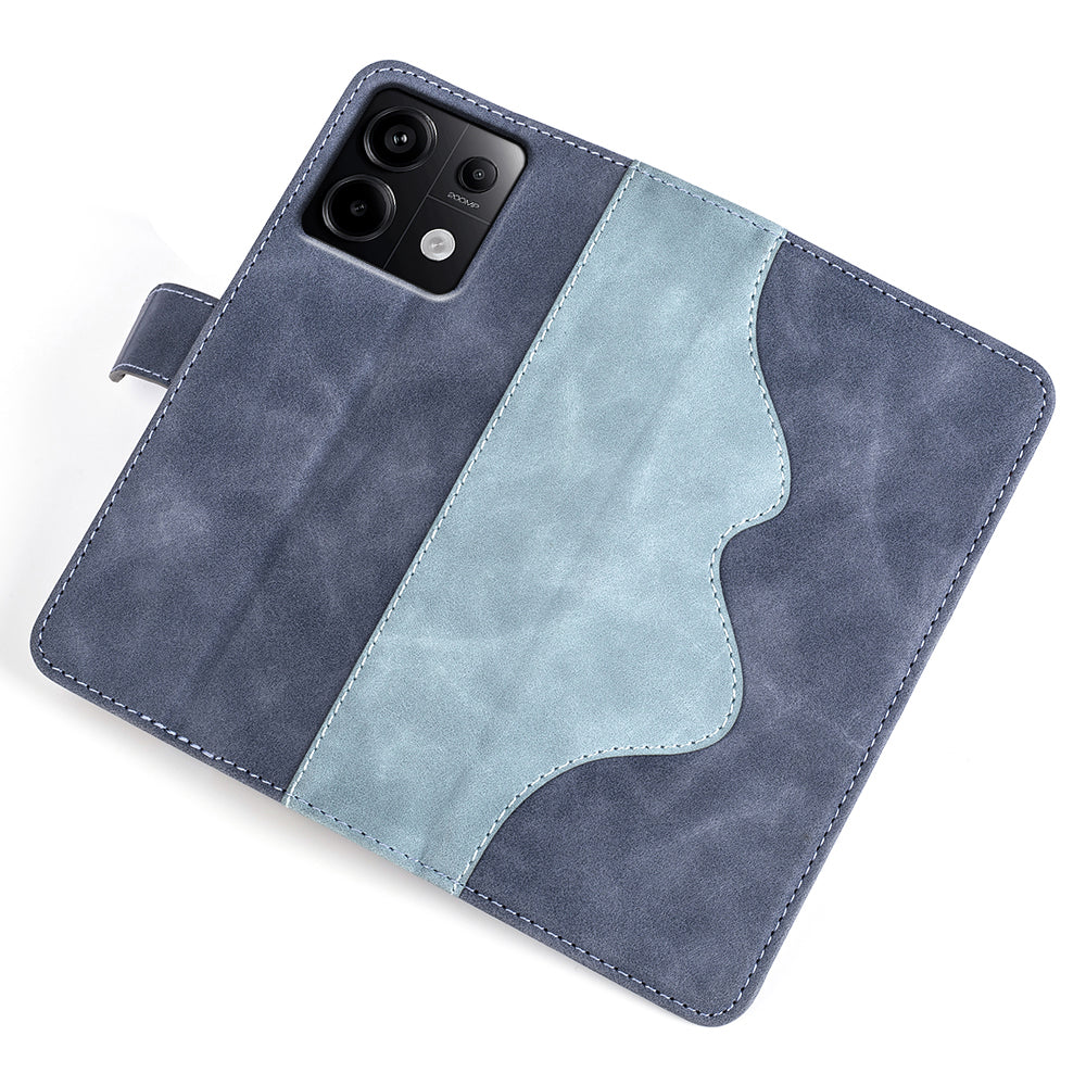 For Xiaomi Redmi Note 13 Pro 5G / Poco X6 5G Case Fully Wrapped PU Leather Wallet Phone Cover - Blue