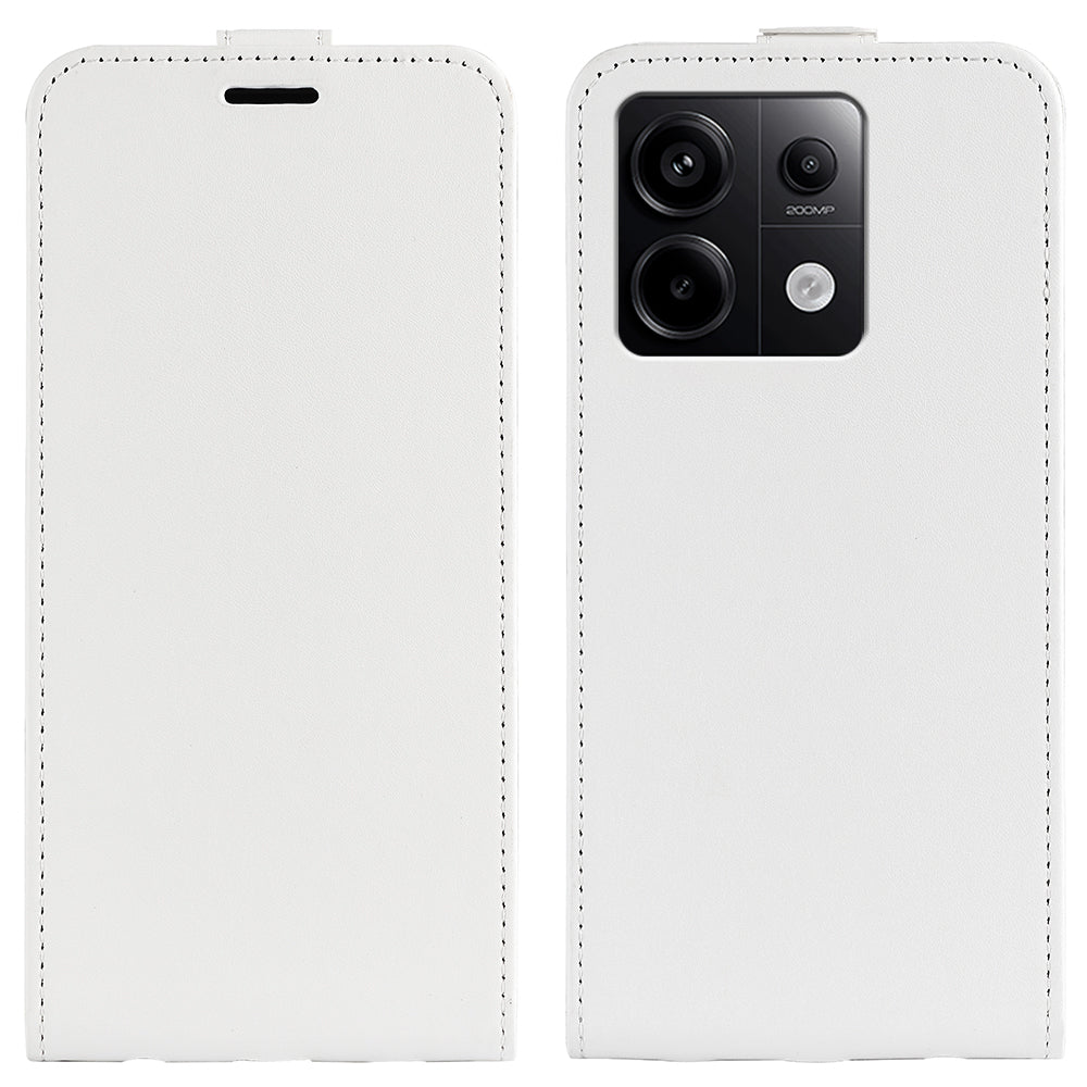 For Xiaomi Redmi Note 13 Pro 5G / Poco X6 5G Case Crazy Horse Texture Mobile Phone Leather Cover - White