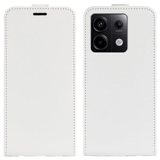 For Xiaomi Redmi Note 13 Pro 5G / Poco X6 5G Case Crazy Horse Texture Mobile Phone Leather Cover - White