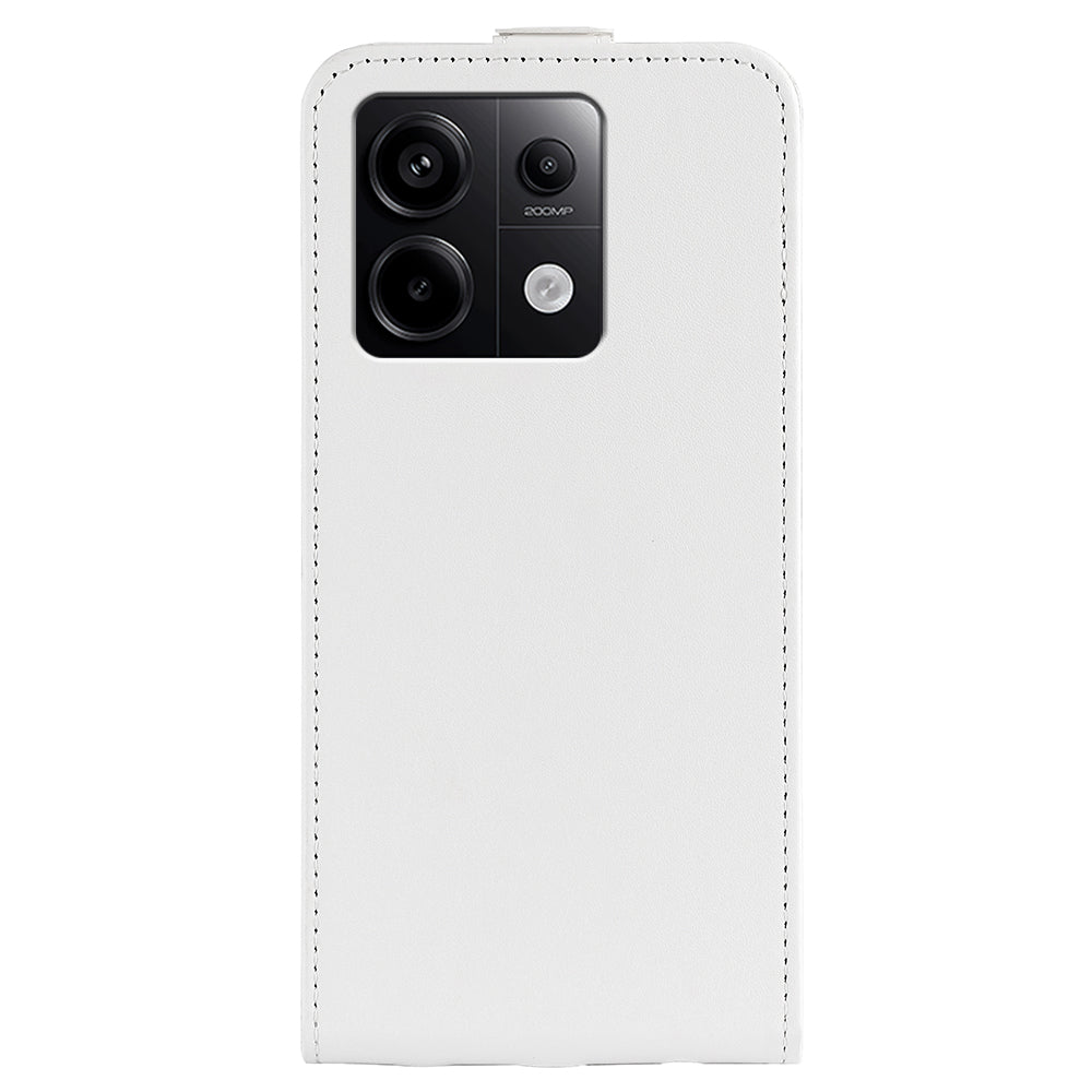 For Xiaomi Redmi Note 13 Pro 5G / Poco X6 5G Case Crazy Horse Texture Mobile Phone Leather Cover - White