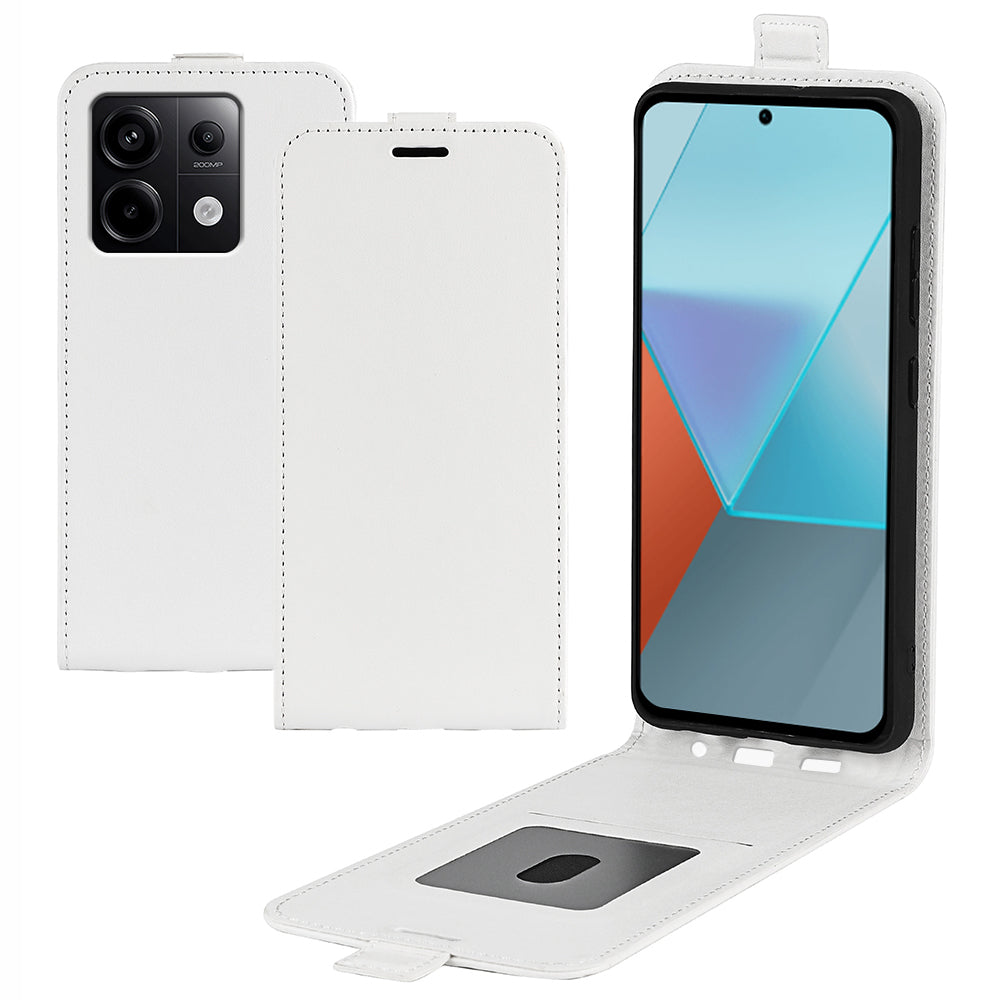 For Xiaomi Redmi Note 13 Pro 5G / Poco X6 5G Case Crazy Horse Texture Mobile Phone Leather Cover - White
