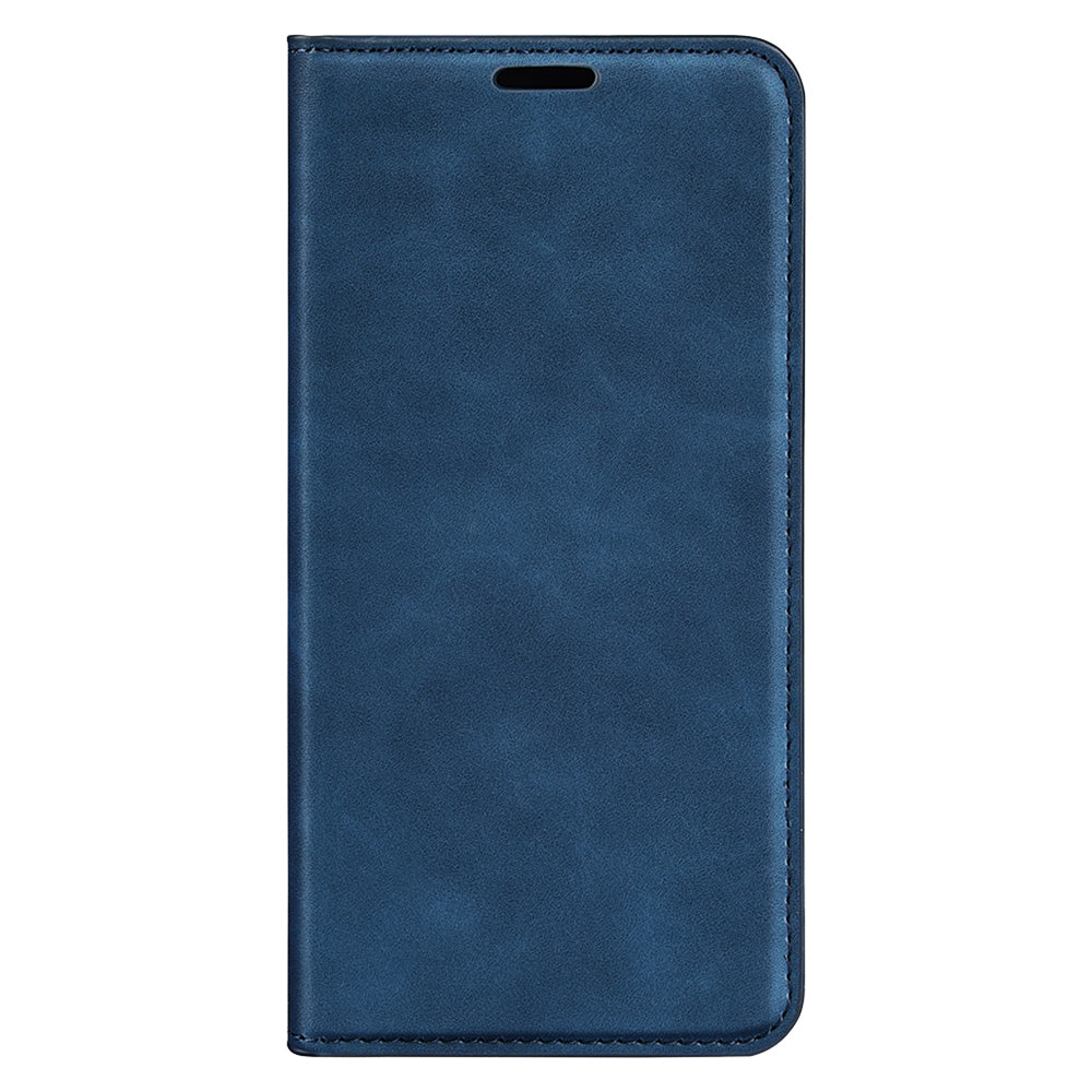 For Xiaomi Redmi Note 13 Pro 5G / Poco X6 5G Case Flip Shell PU Leather Skin-touch Phone Cover - Blue