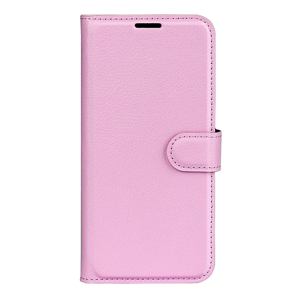 For Xiaomi Redmi Note 13 Pro 5G / Poco X6 5G Case Litchi Texture Leather Phone Shell with Stand - Pink