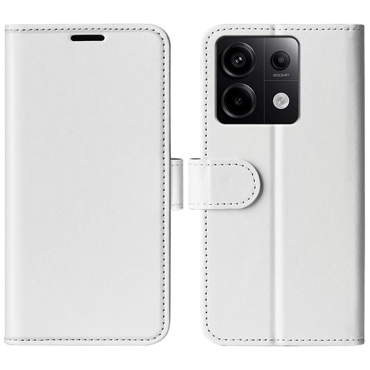 For Xiaomi Redmi Note 13 Pro 5G / Poco X6 5G Case Bump Proof PU Leather Phone Cover - White