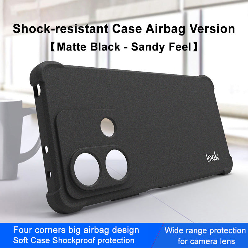 IMAK For Xiaomi Redmi Note 13 5G Case Drop-proof Matte Phone TPU Cover - Black