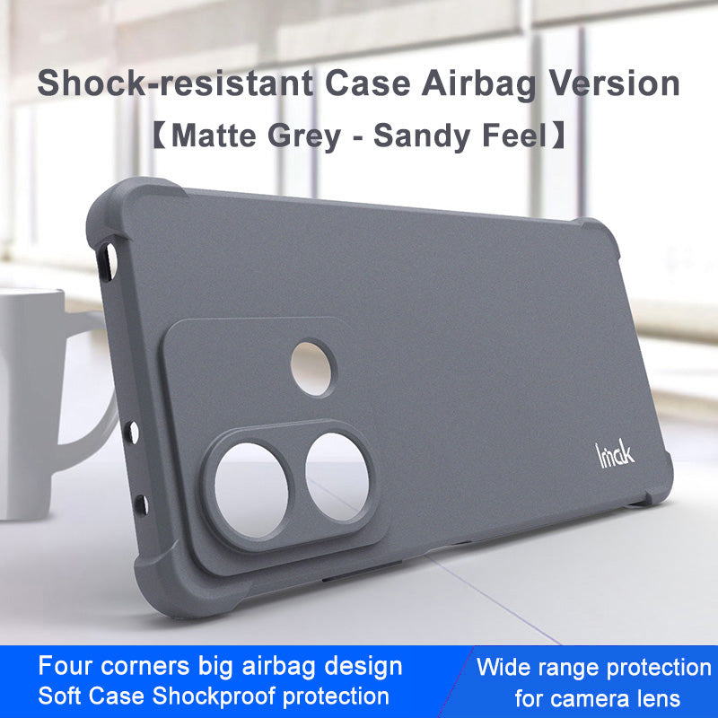 IMAK For Xiaomi Redmi Note 13 5G Case Drop-proof Matte Phone TPU Cover - Grey