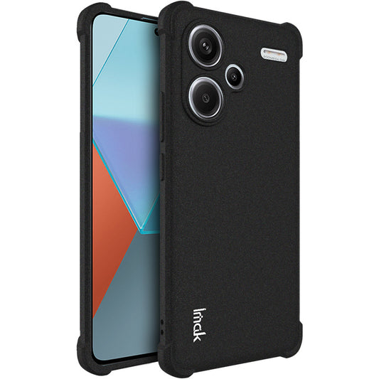 IMAK For Xiaomi Redmi Note 13 Pro+ TPU Case Anti-drop Matte Phone Back Cover - Black