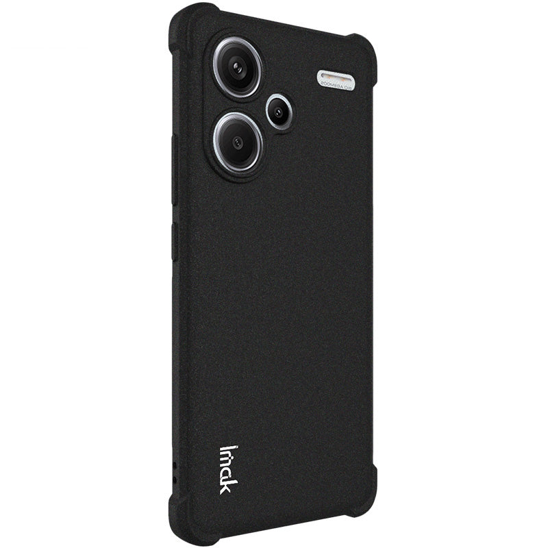IMAK For Xiaomi Redmi Note 13 Pro+ TPU Case Anti-drop Matte Phone Back Cover - Black