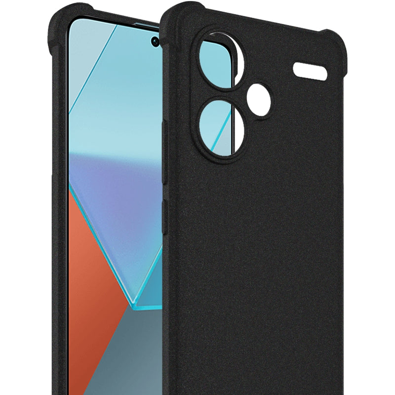 IMAK For Xiaomi Redmi Note 13 Pro+ TPU Case Anti-drop Matte Phone Back Cover - Black