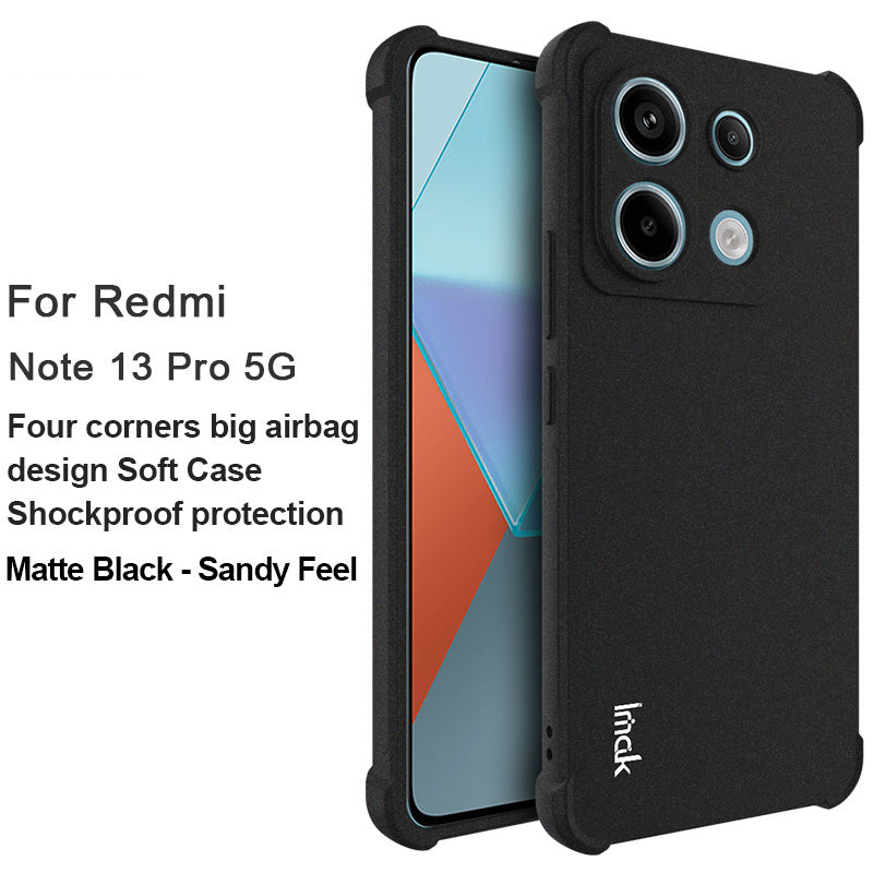 IMAK For Xiaomi Redmi Note 13 Pro 5G / Poco X6 5G Case Reinforced Corners Matte Phone Cover - Black