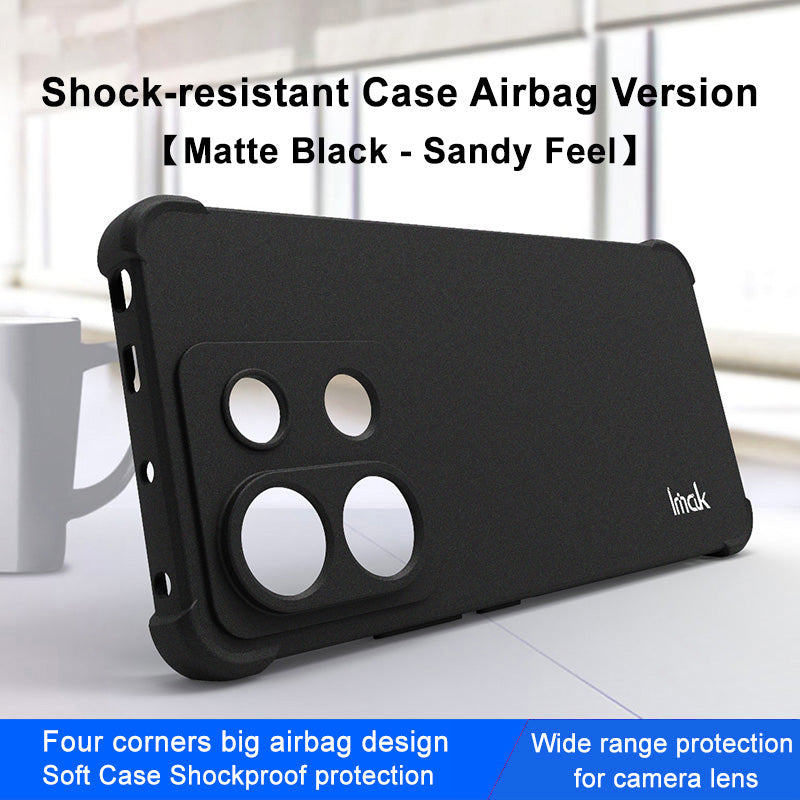 IMAK For Xiaomi Redmi Note 13 Pro 5G / Poco X6 5G Case Reinforced Corners Matte Phone Cover - Black