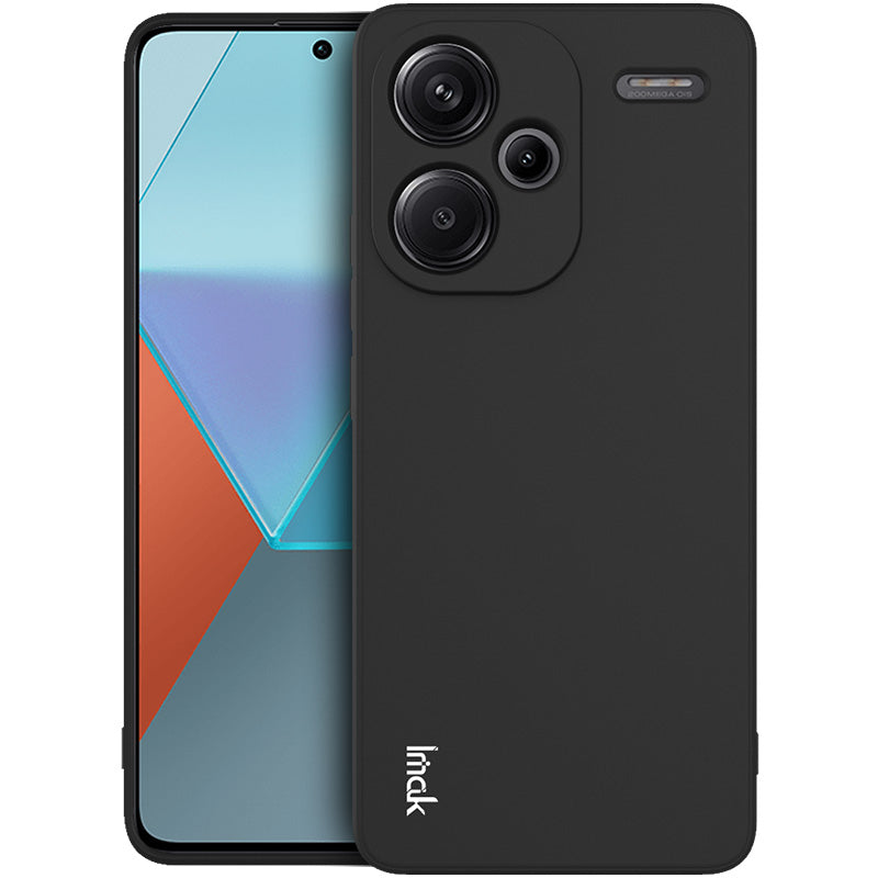 IMAK UC-4 Series for Xiaomi Redmi Note 13 Pro+ Case Straight Edge TPU Back Cover - Black