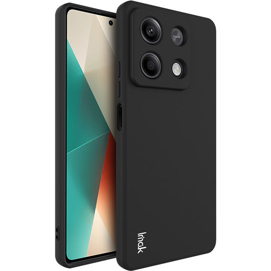 IMAK UC-4 Series for Xiaomi Redmi Note 13 5G TPU Case Straight Edge Phone Cover - Black