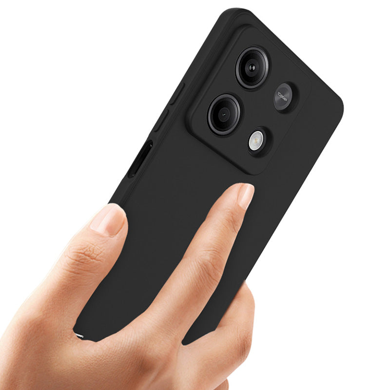 IMAK UC-4 Series for Xiaomi Redmi Note 13 5G TPU Case Straight Edge Phone Cover - Black
