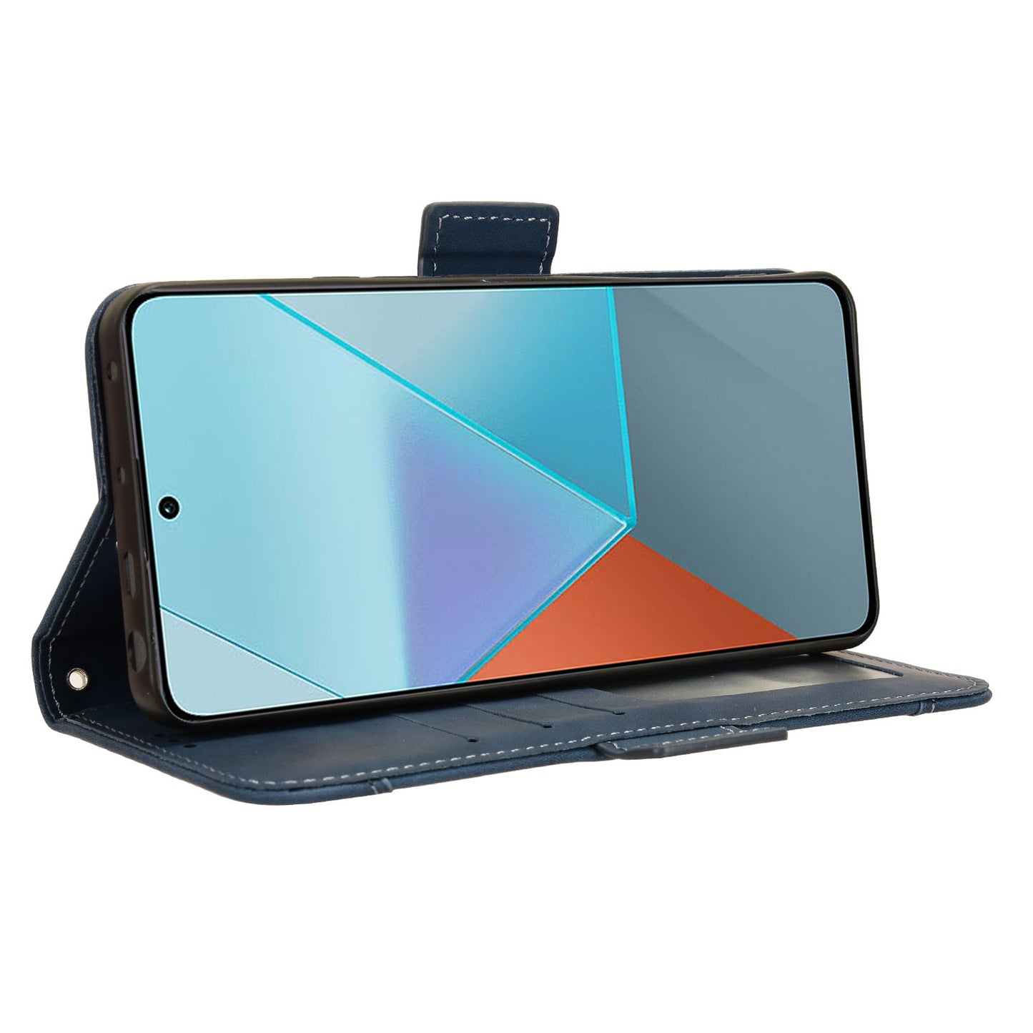 For Xiaomi Redmi Note 13 Pro 5G / Poco X6 5G PU Leather Case Phone Cover with Wallet Stand - Blue