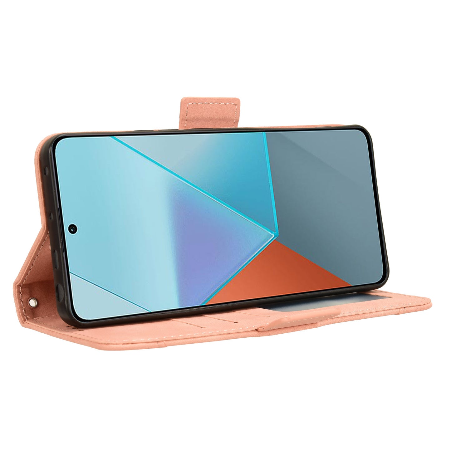For Xiaomi Redmi Note 13 Pro 5G / Poco X6 5G PU Leather Case Phone Cover with Wallet Stand - Pink
