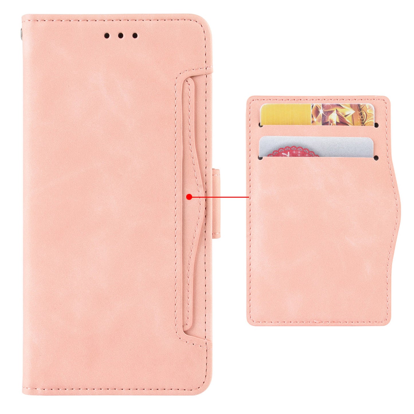 For Xiaomi Redmi Note 13 Pro 5G / Poco X6 5G PU Leather Case Phone Cover with Wallet Stand - Pink