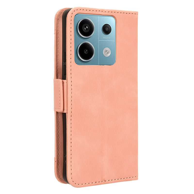 For Xiaomi Redmi Note 13 Pro 5G / Poco X6 5G PU Leather Case Phone Cover with Wallet Stand - Pink