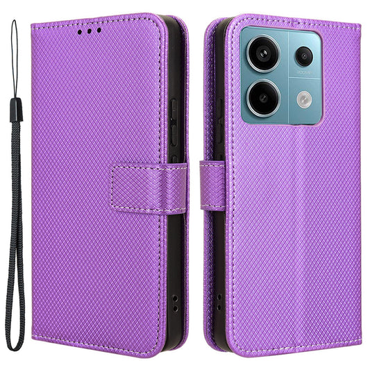 For Xiaomi Redmi Note 13 Pro 5G / Poco X6 5G Phone Case Anti-Scratch Shell Magnetic PU Leather Wallet Phone Cover - Purple