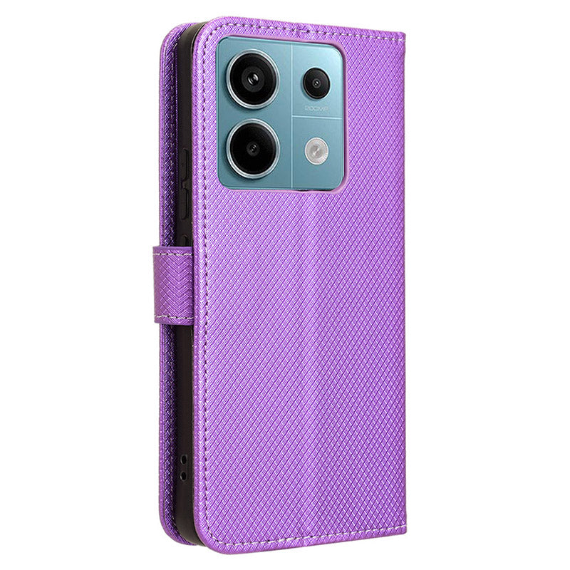 For Xiaomi Redmi Note 13 Pro 5G / Poco X6 5G Phone Case Anti-Scratch Shell Magnetic PU Leather Wallet Phone Cover - Purple