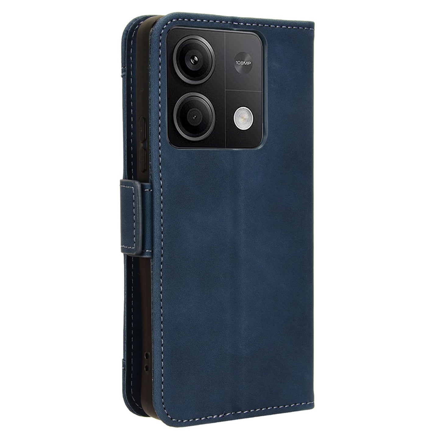 For Xiaomi Redmi Note 13 5G Case Slim-Fit PU Leather Phone Stand Cover Wallet - Blue