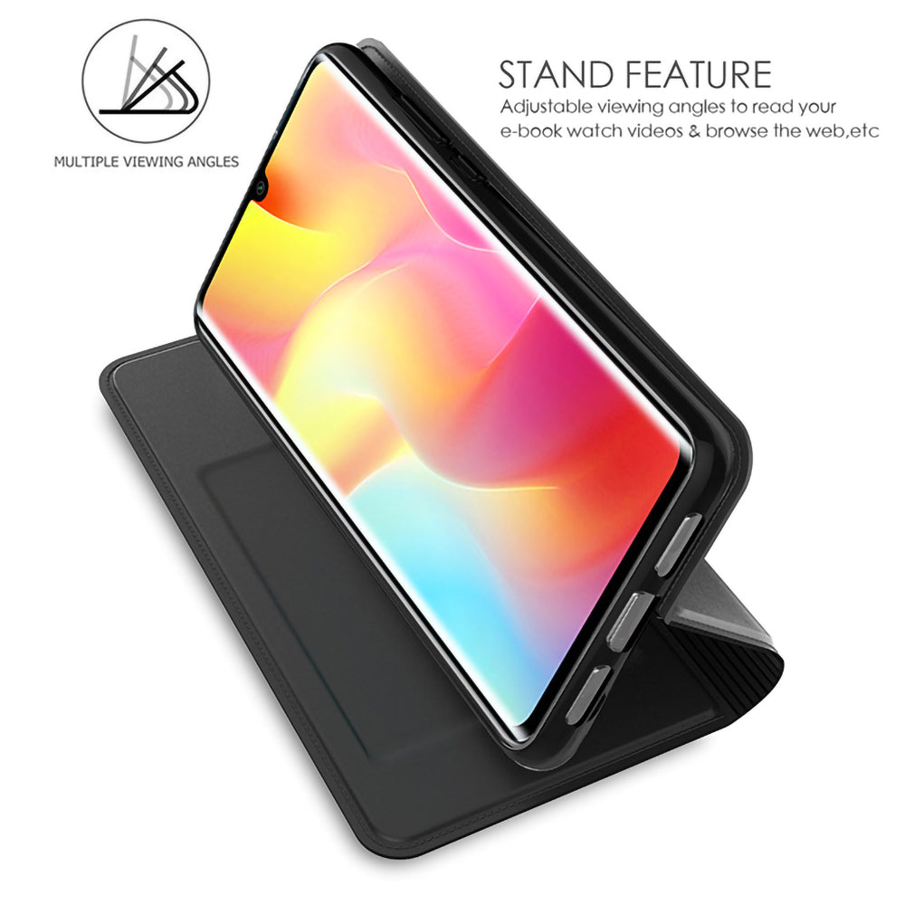 For Xiaomi Redmi Note 13 Pro+ 5G Case Stand PU Leather Mobile Phone Cover with Card Slot - Black