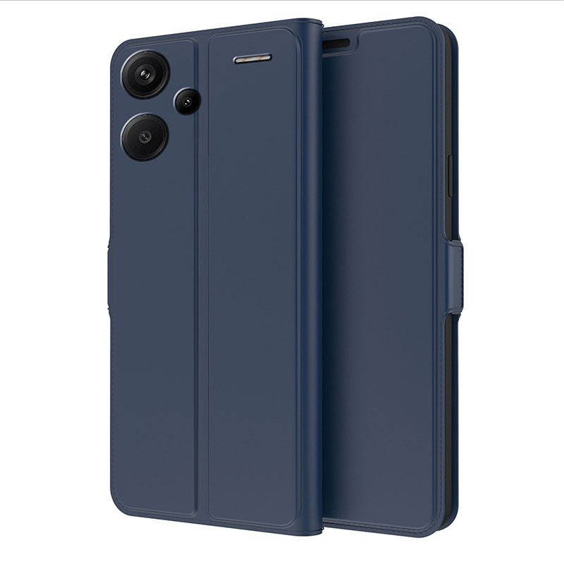 For Xiaomi Redmi Note 13 Pro+ Phone Case Magnetic Card Slot Leather Phone Cover - Blue