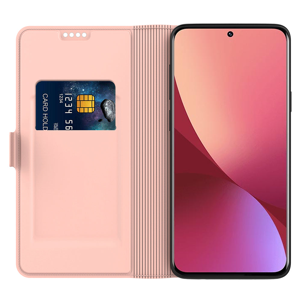 For Xiaomi Redmi Note 13 Pro+ Phone Case Magnetic Card Slot Leather Phone Cover - Rose Gold
