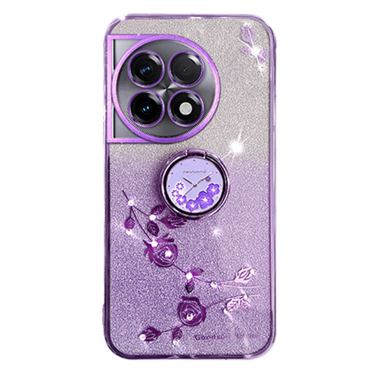 KADEM Kickstand Cover For OnePlus 11 Pro 5G / 11 5G Case Glitter Powder TPU Phone Shell - Purple