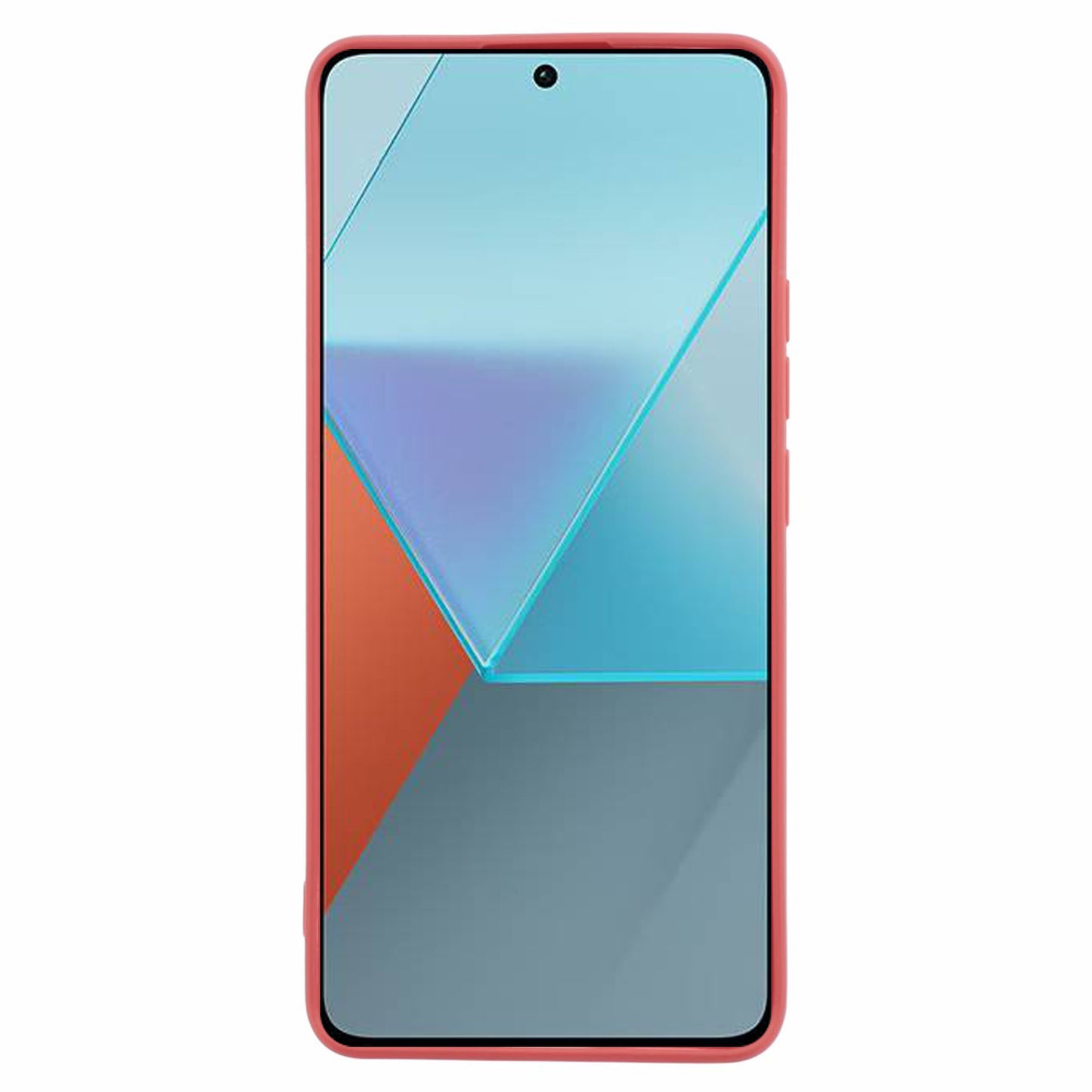 For Xiaomi Redmi Note 13 Pro+ 5G Case Straight Edge Soft TPU Phone Back Cover - Red