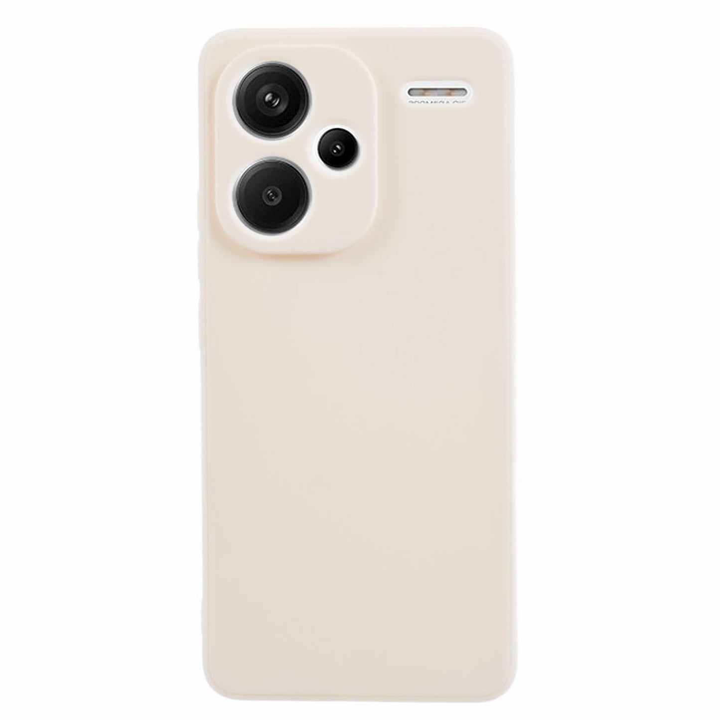 For Xiaomi Redmi Note 13 Pro+ 5G Case Straight Edge Soft TPU Phone Back Cover - White
