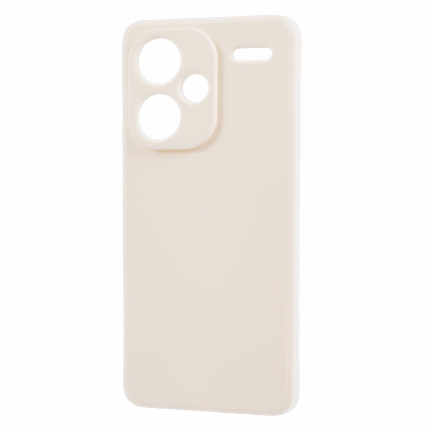 For Xiaomi Redmi Note 13 Pro+ 5G Case Straight Edge Soft TPU Phone Back Cover - White