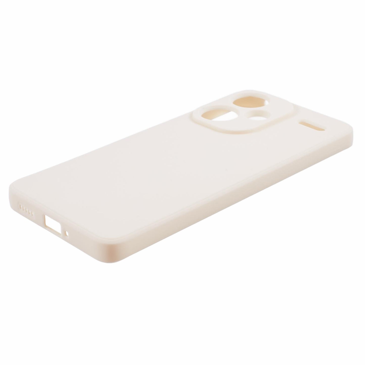 For Xiaomi Redmi Note 13 Pro+ 5G Case Straight Edge Soft TPU Phone Back Cover - White