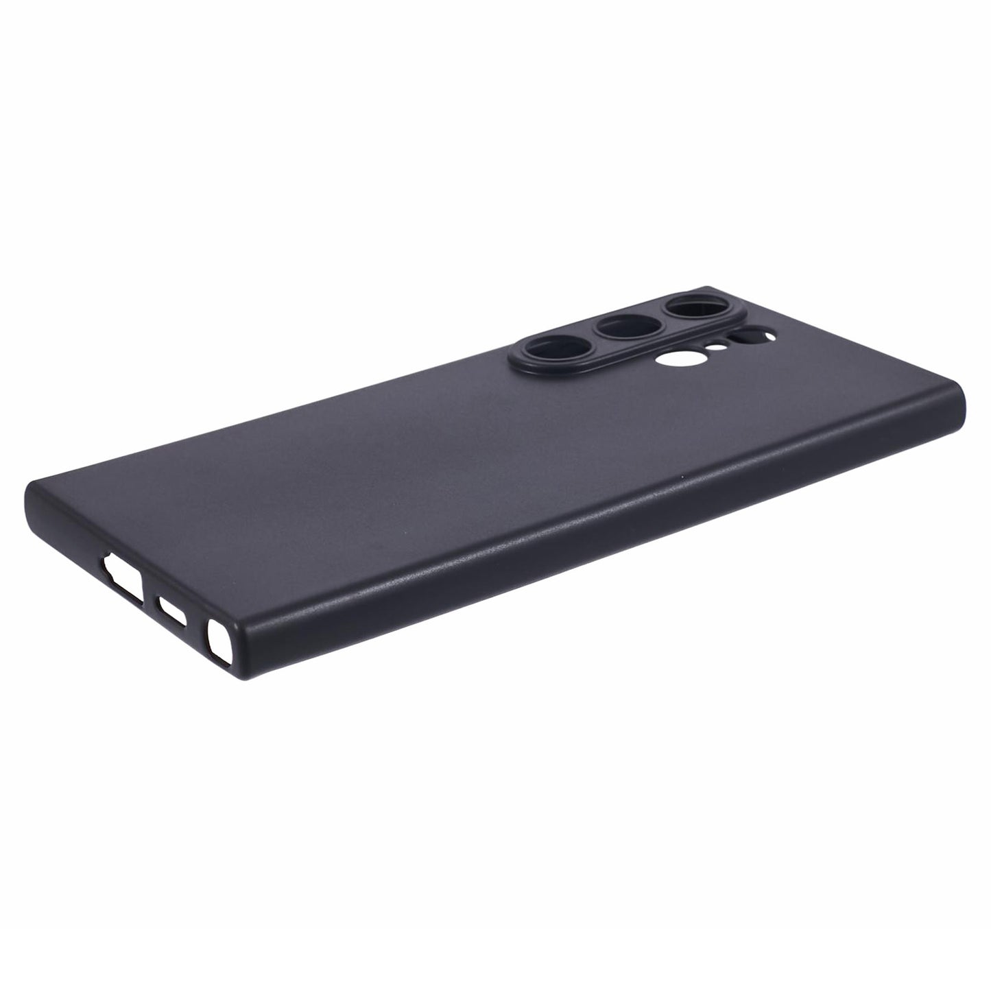 For Samsung Galaxy S24 Ultra Phone Case Matte Precise Cutouts TPU Cover - Black