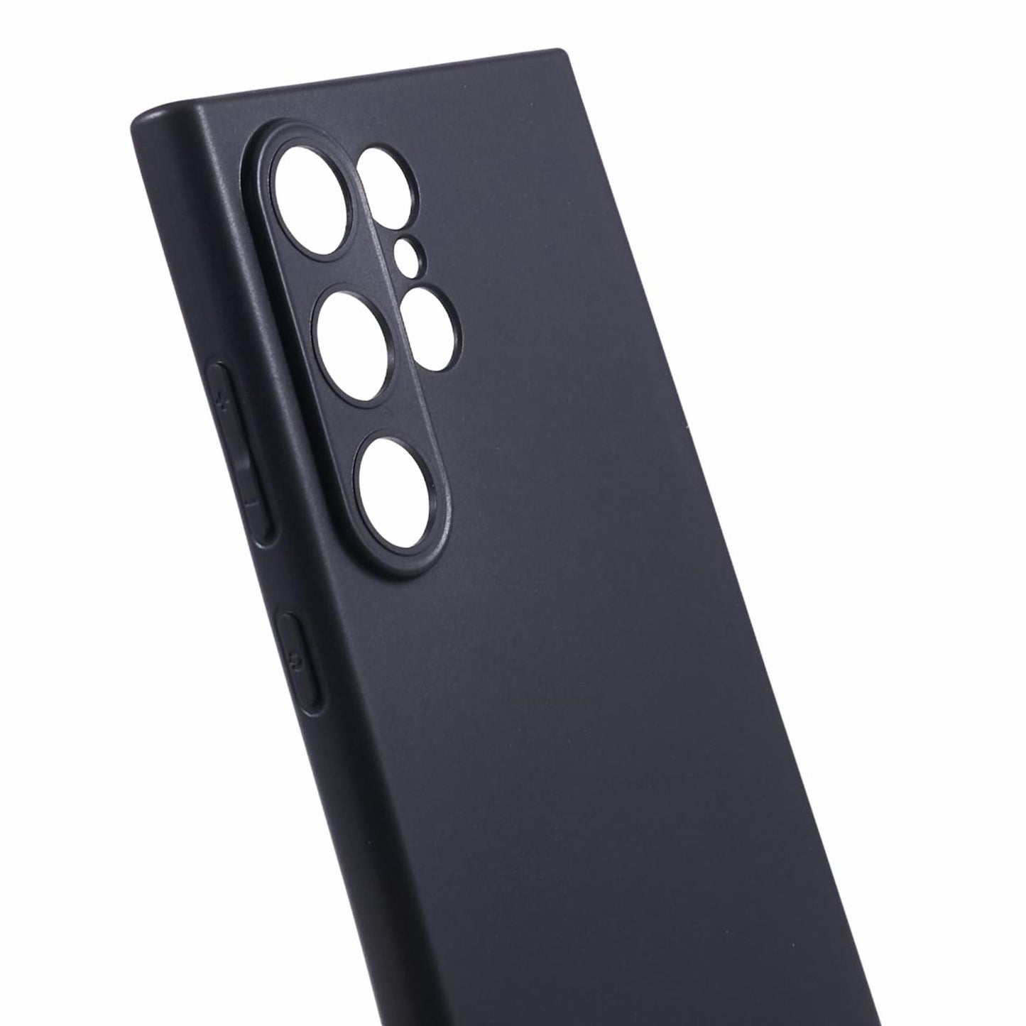 For Samsung Galaxy S24 Ultra Phone Case Matte Precise Cutouts TPU Cover - Black