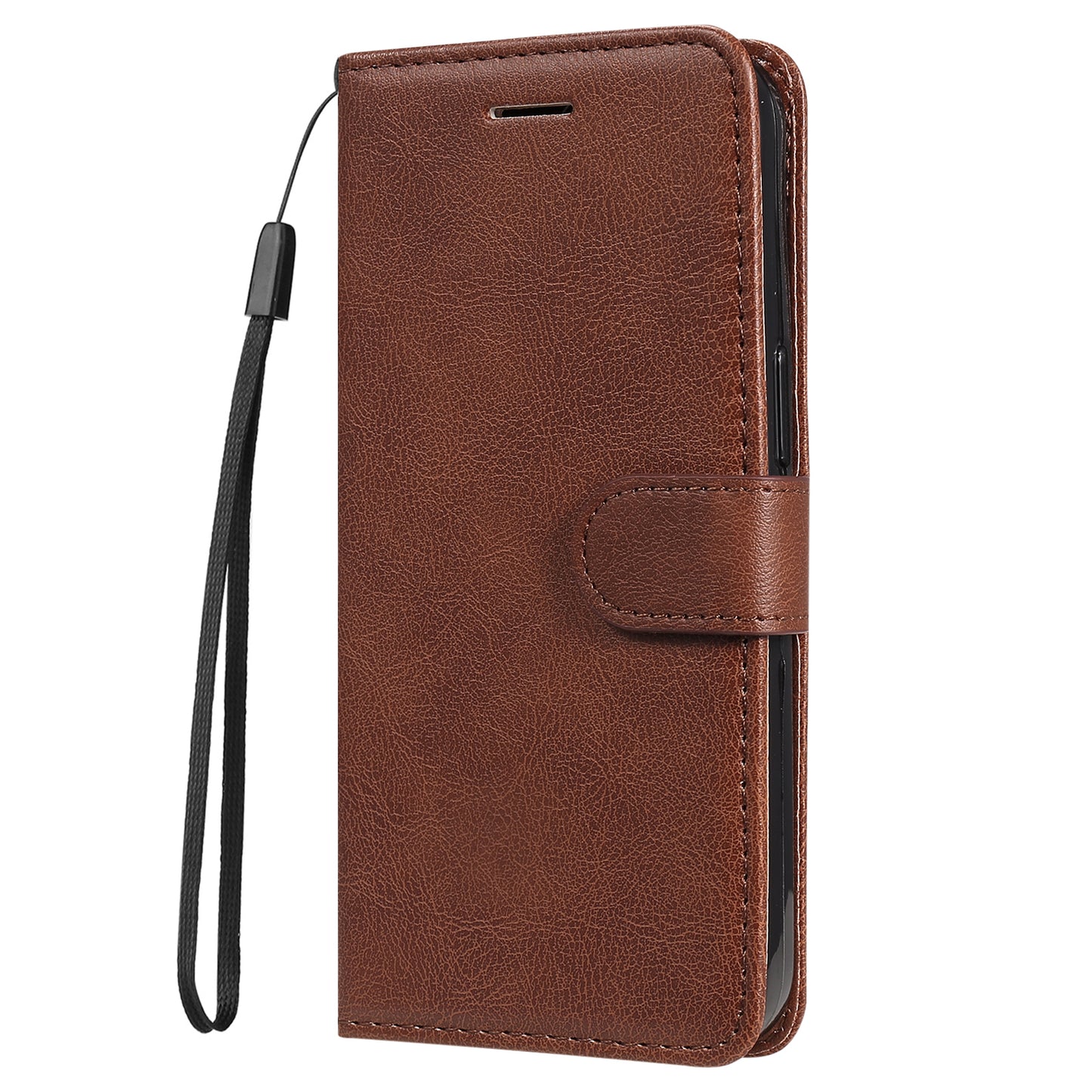 KT Leather Series-2 For Xiaomi Redmi Note 13 Pro+ 5G Case Solid Color Leather Magnetic Closure Phone Cover - Brown