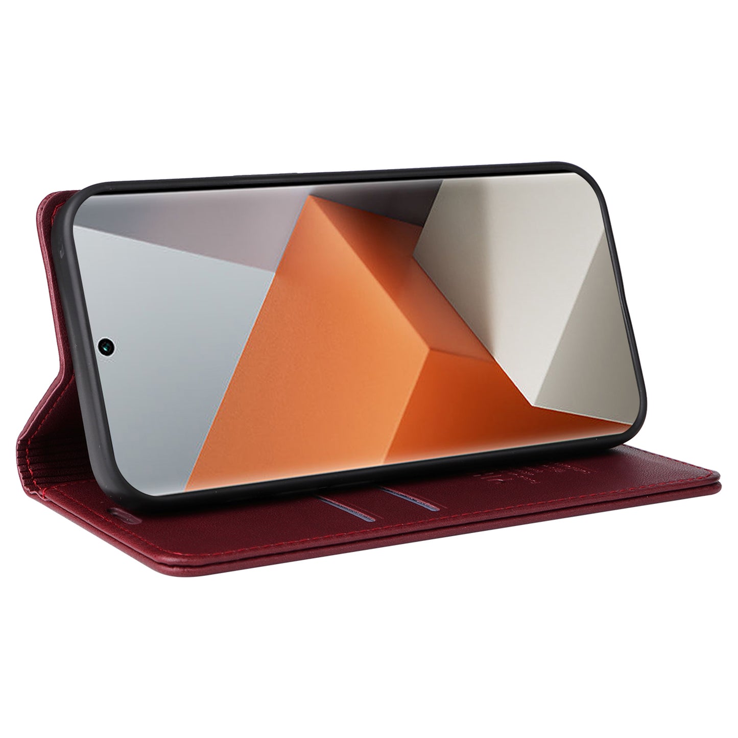 YIKATU YK-001 For Xiaomi Redmi Note 13 Pro+ 5G Case Magnetic Closing Leather Phone Cover - Wine Red