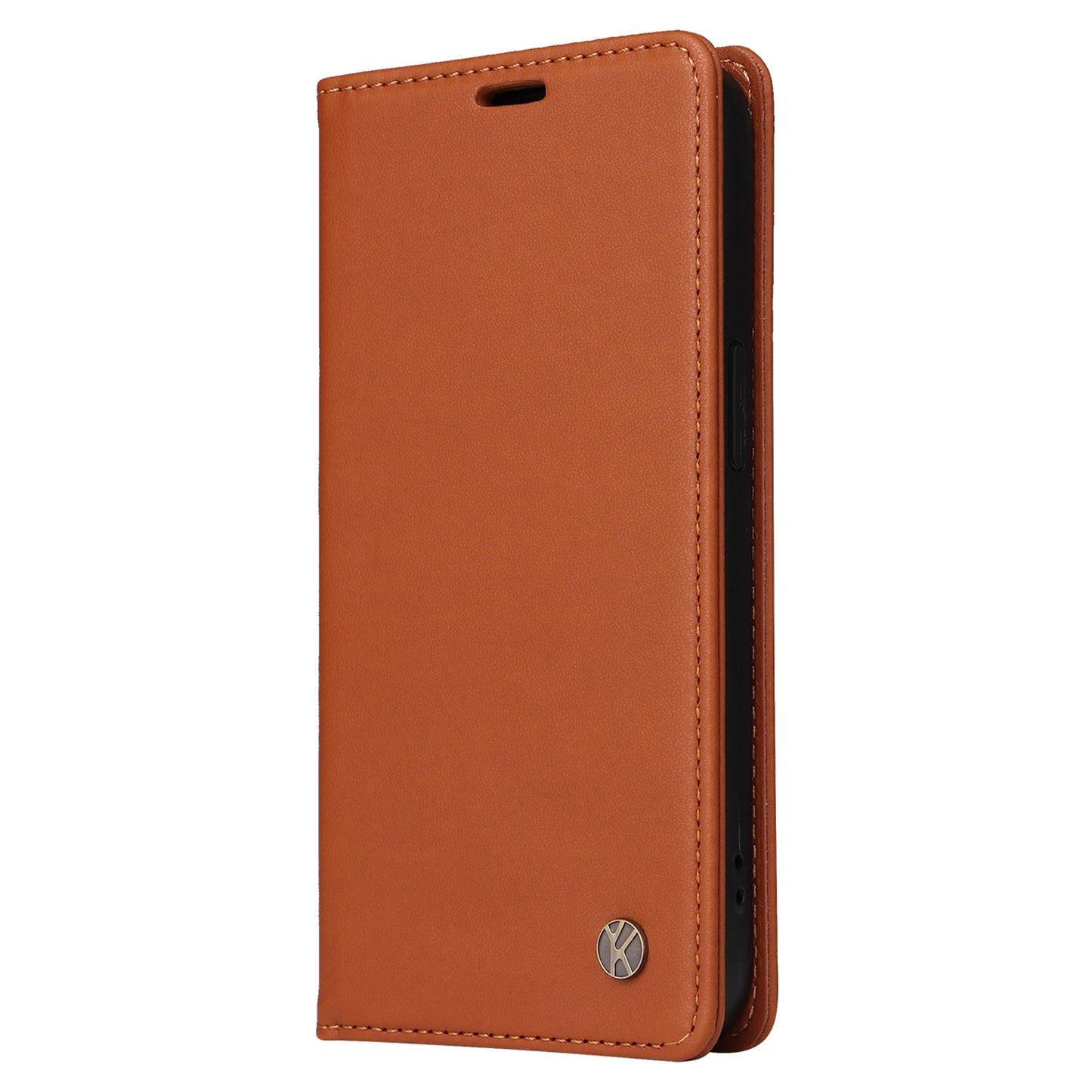 YIKATU YK-001 For Xiaomi Redmi Note 13 Pro+ 5G Case Magnetic Closing Leather Phone Cover - Brown