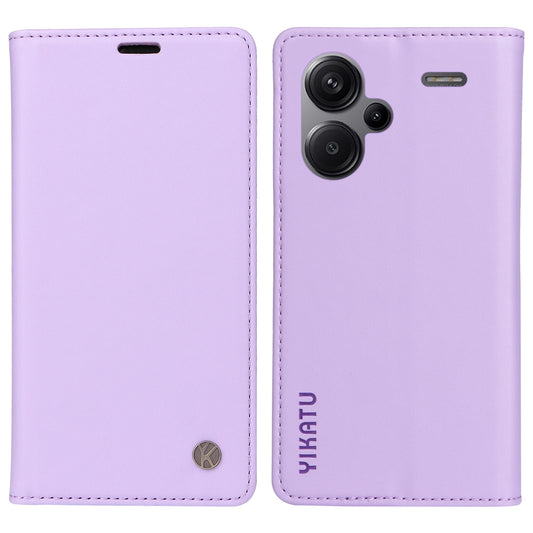 YIKATU YK-001 For Xiaomi Redmi Note 13 Pro+ 5G Case Magnetic Closing Leather Phone Cover - Light Purple
