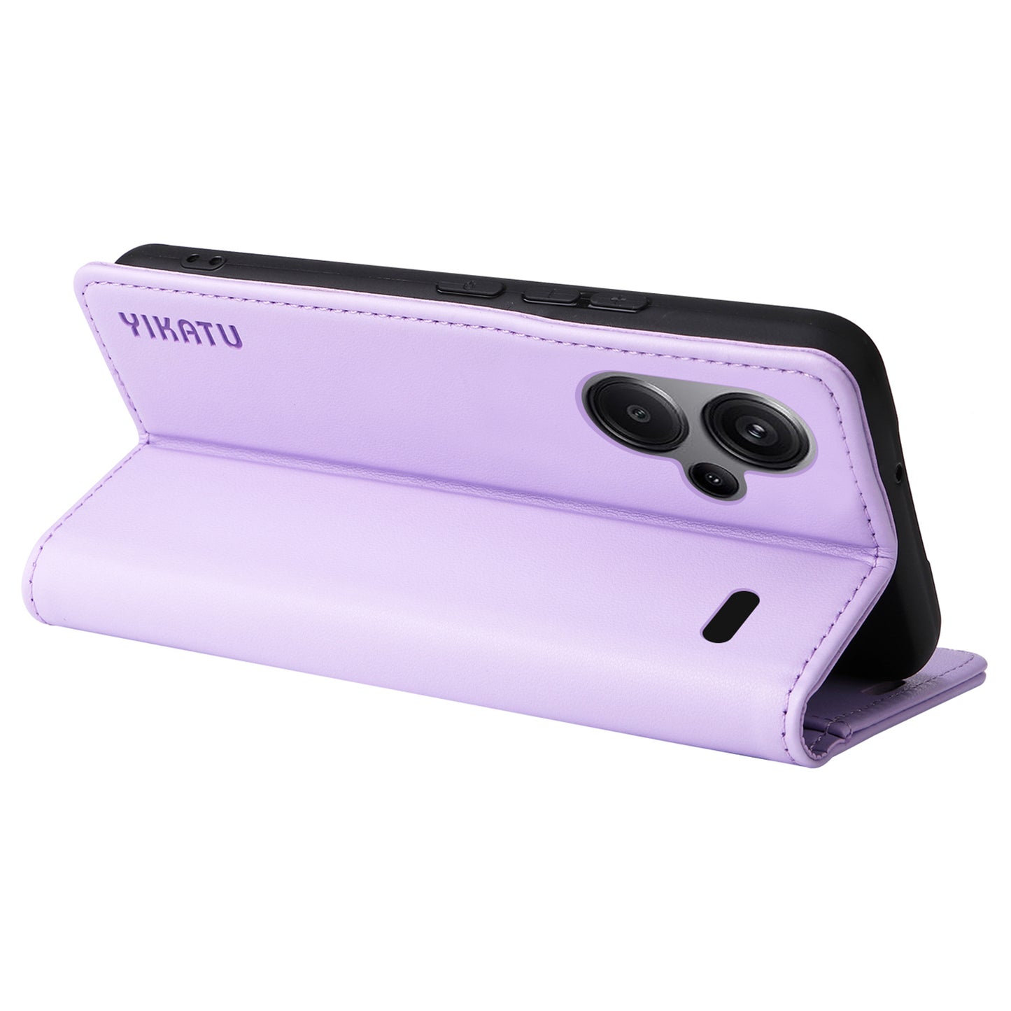 YIKATU YK-001 For Xiaomi Redmi Note 13 Pro+ 5G Case Magnetic Closing Leather Phone Cover - Light Purple