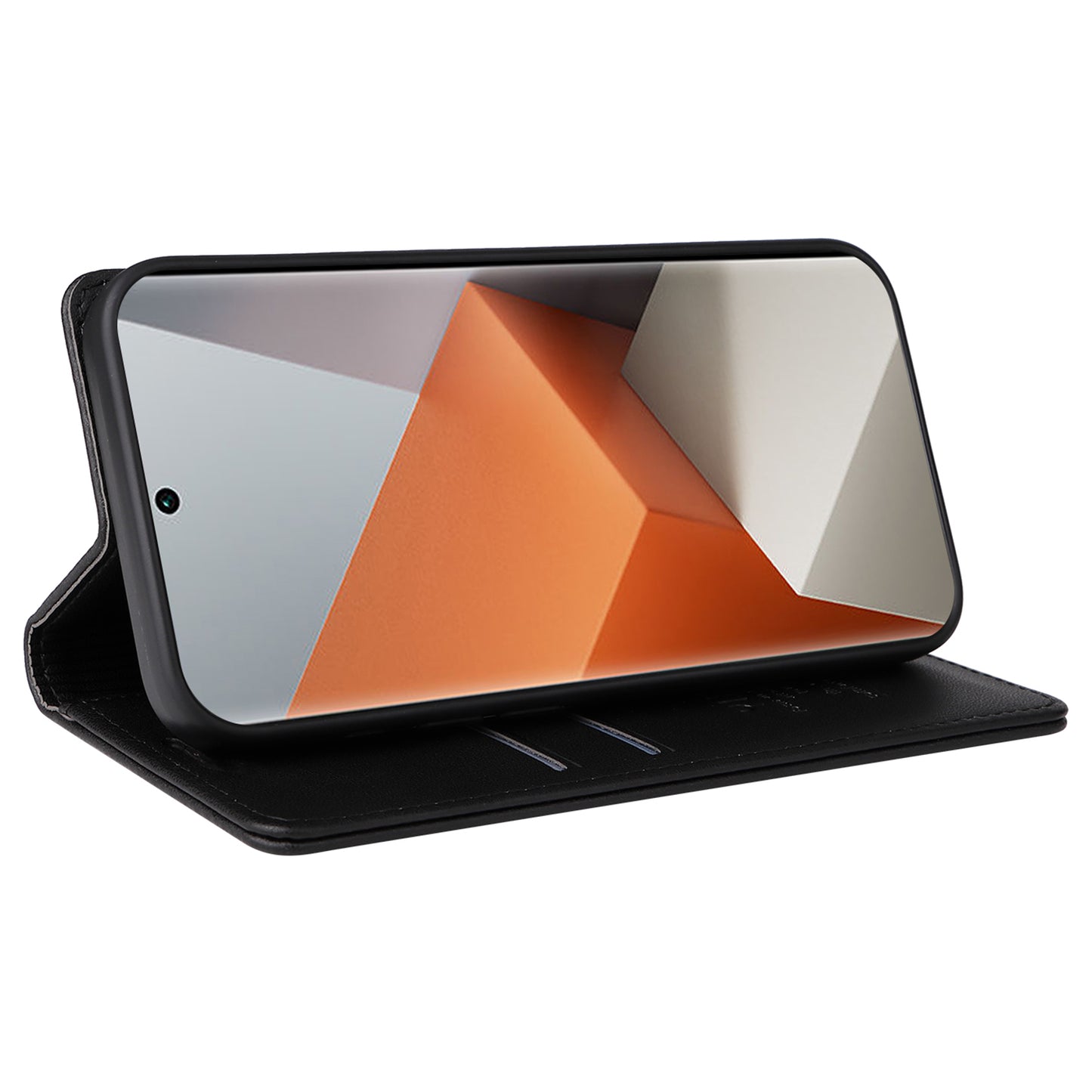 YIKATU YK-001 For Xiaomi Redmi Note 13 Pro+ 5G Case Magnetic Closing Leather Phone Cover - Black