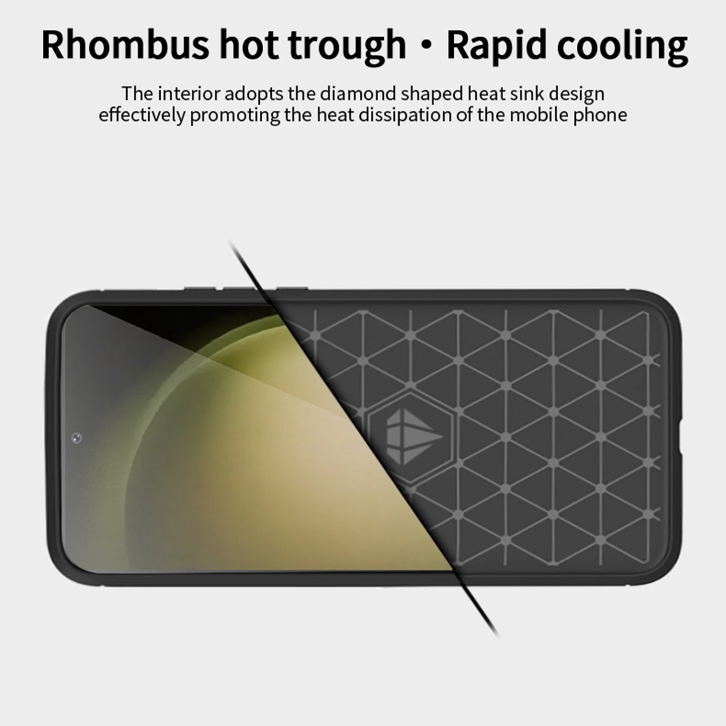 MOFI JK TPU Series-1 For Samsung Galaxy S24+ Slim-Fit TPU Case Carbon Fiber Texture Phone Cover - Black