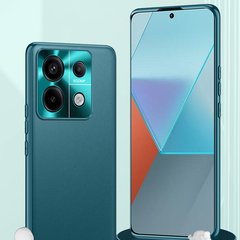 For Xiaomi Redmi Note 13 5G Case Anti-Scratch TPU+PU Leather+PC Phone Cover - Green