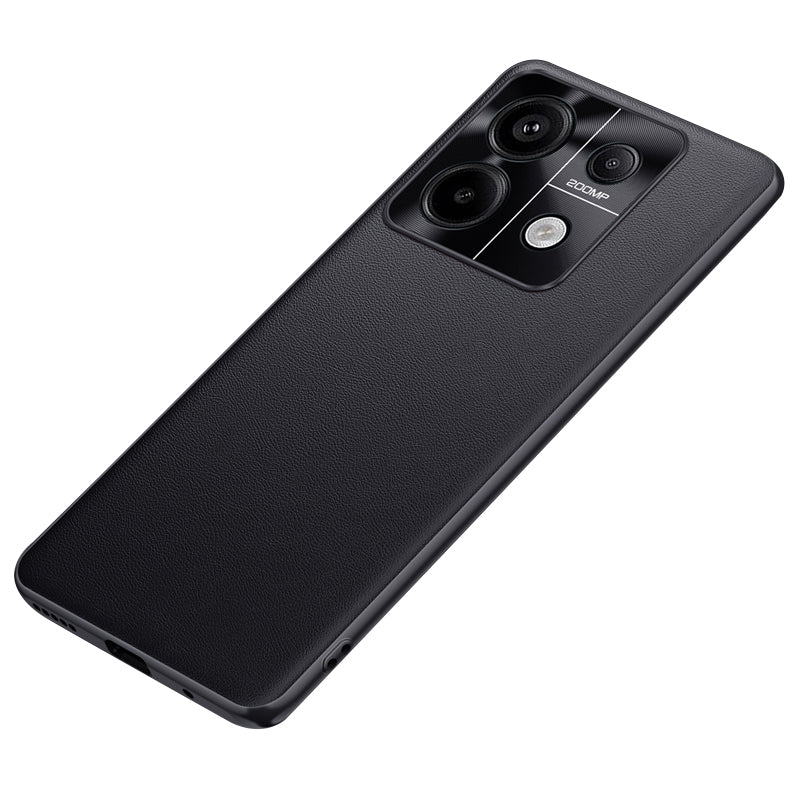 For Xiaomi Redmi Note 13 Pro 5G / Poco X6 5G Case PU Leather+TPU+PC Anti-Scratch Smart Phone Cover - Black