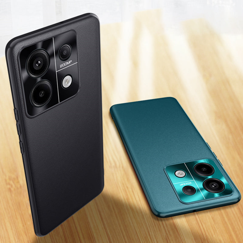For Xiaomi Redmi Note 13 Pro 5G / Poco X6 5G Case PU Leather+TPU+PC Anti-Scratch Smart Phone Cover - Black