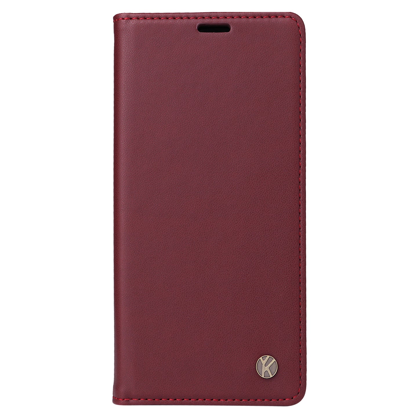 YIKATU YK-001 for Samsung Galaxy S24 Ultra Case PU Leather Magnetic Wallet Phone Cover - Wine Red
