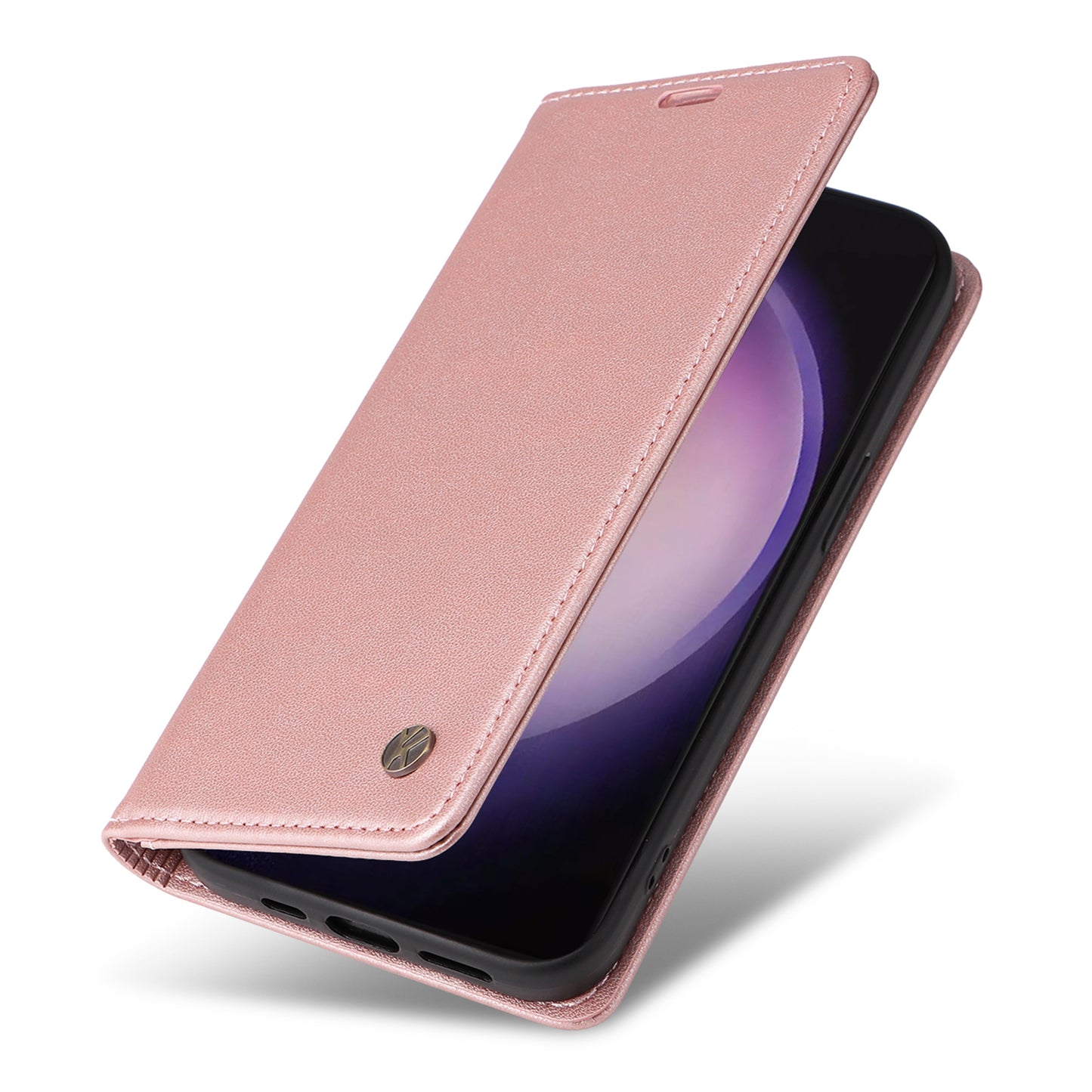 YIKATU YK-001 for Samsung Galaxy S24 Ultra Case PU Leather Magnetic Wallet Phone Cover - Rose Gold