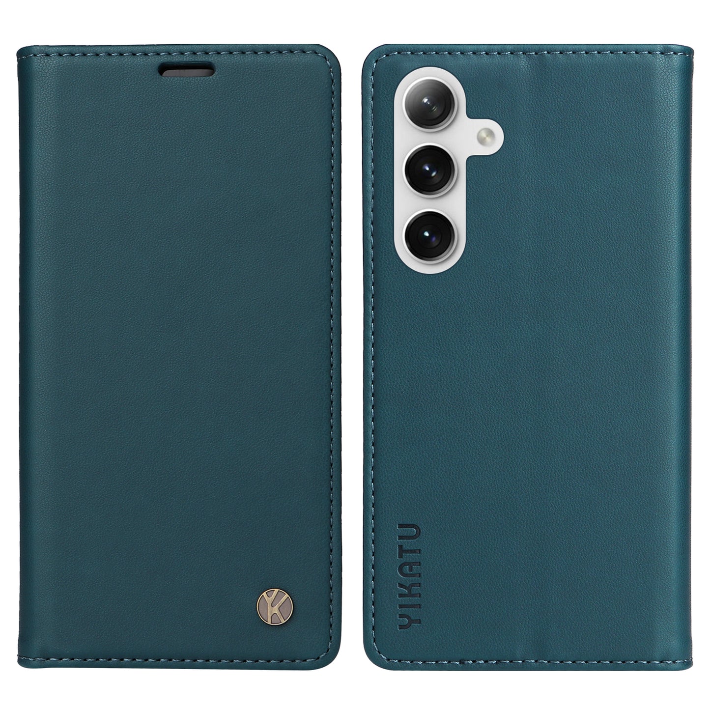 YIKATU YK-001 For Samsung Galaxy S24+ Case Magnetic Auto Closing Leather Phone Cover - Green