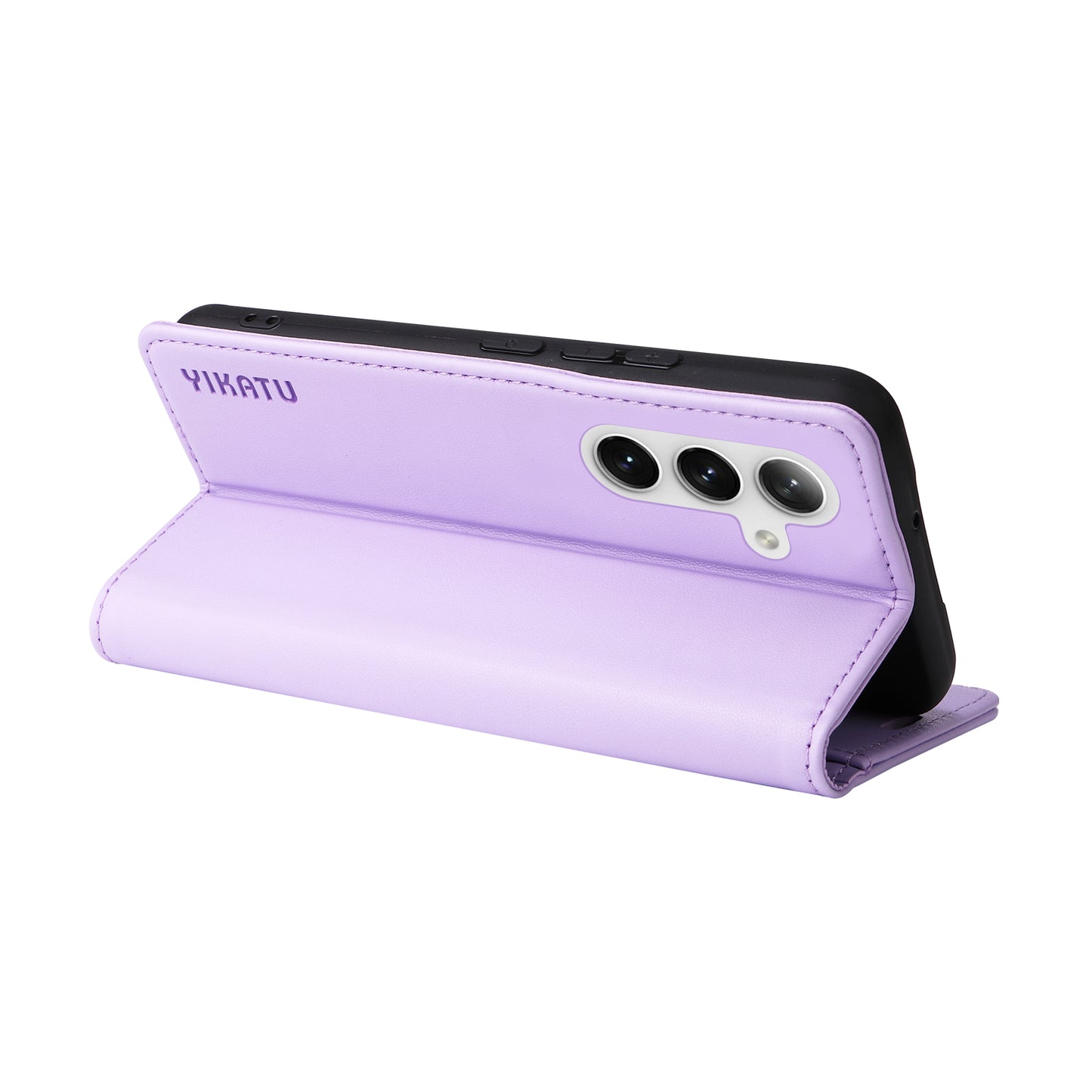 YIKATU YK-001 For Samsung Galaxy S24+ Case Magnetic Auto Closing Leather Phone Cover - Light Purple