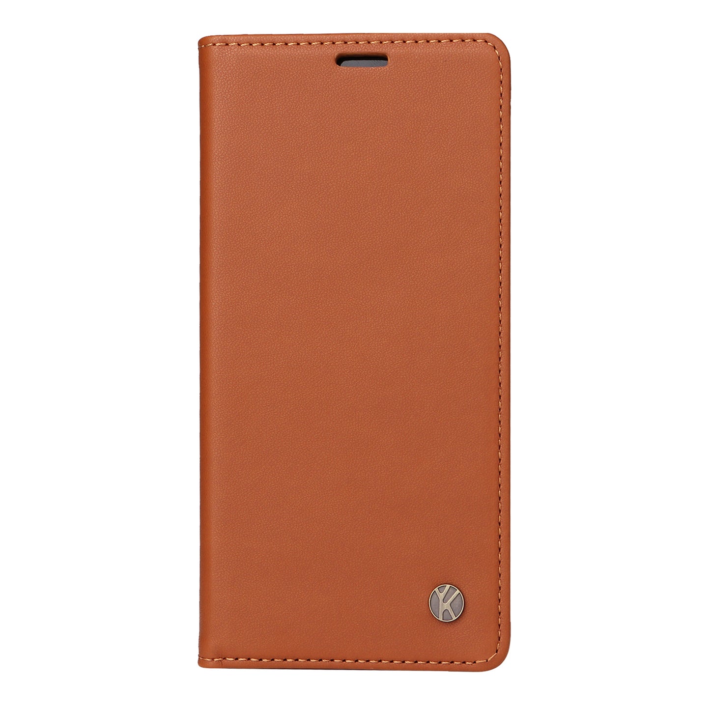 YIKATU YK-001 for Samsung Galaxy S24 Case PU Leather Magnetic Wallet Phone Cover - Brown